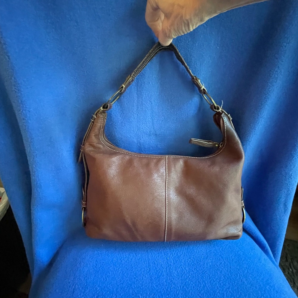 The Sak Rich Brown Leather Shoulder Bag Pink Label Hobo